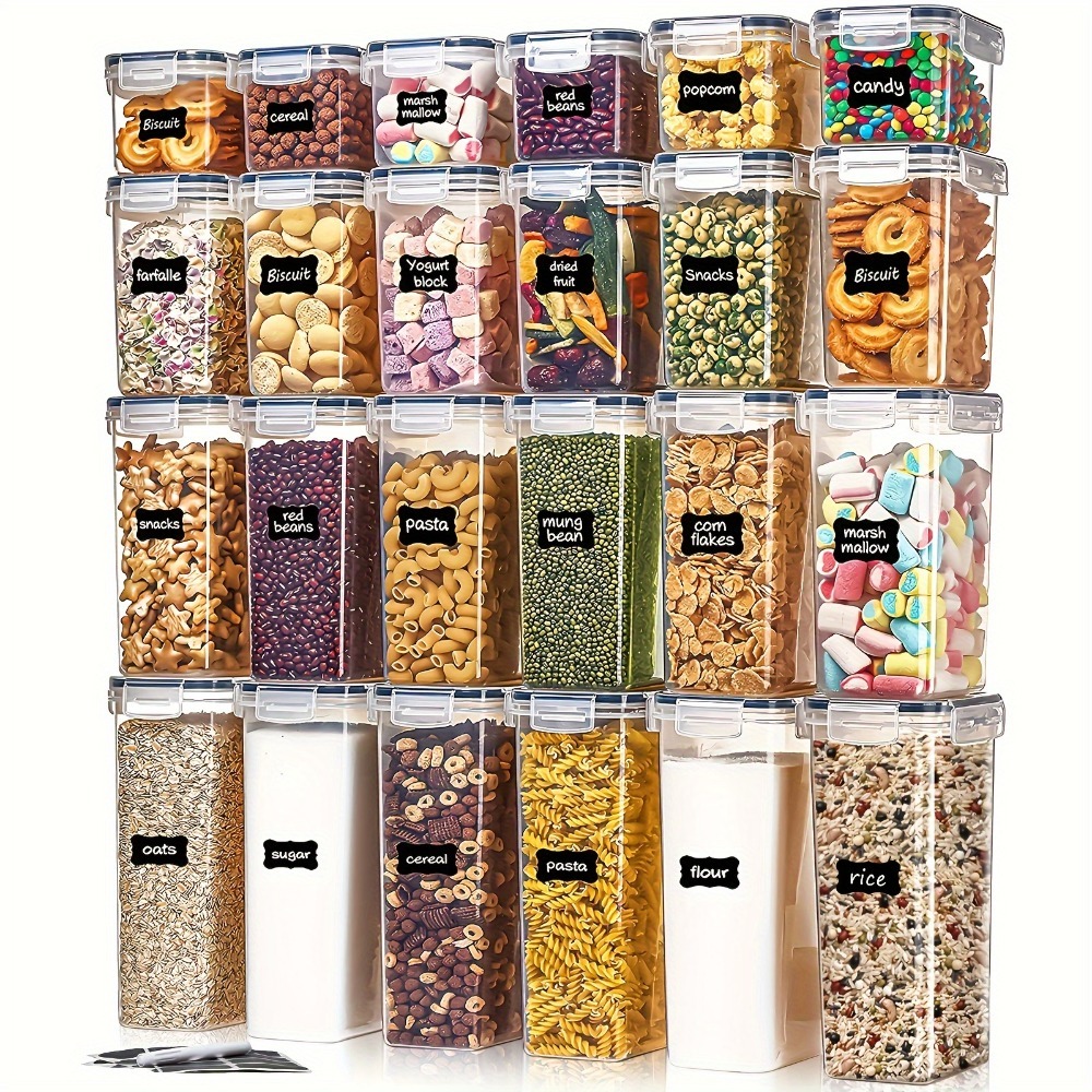 Food Storage Bins - 24 ชิ้น กล่องเก็บอาหาร 12 กล่อง 12