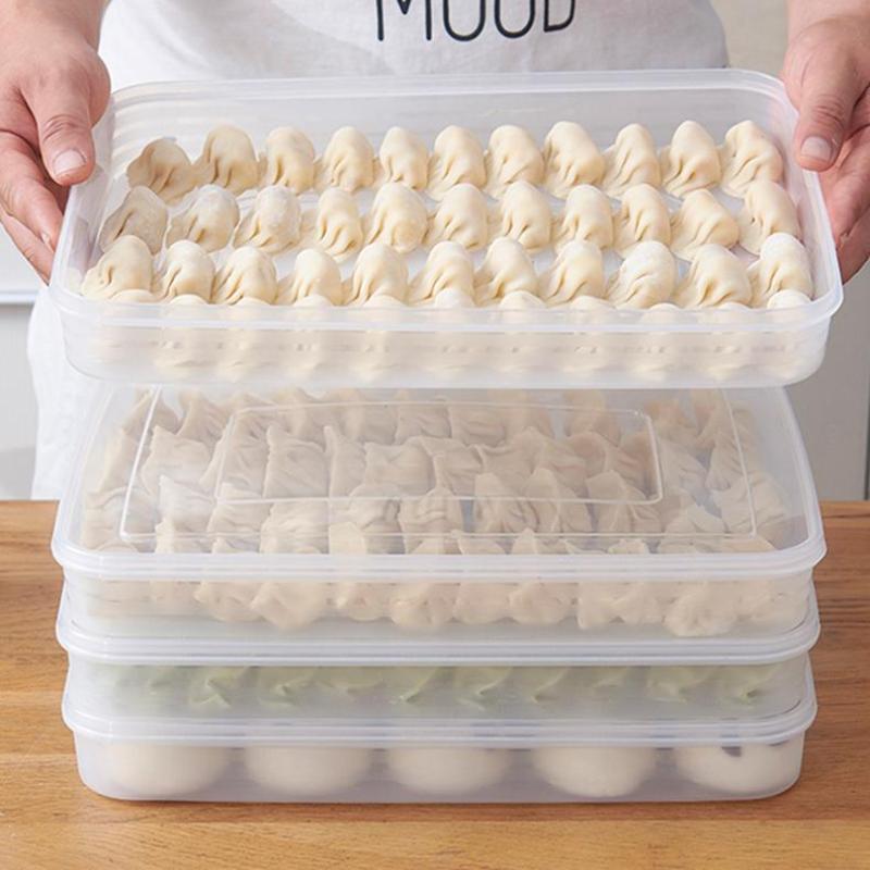 Food Storage Bins - กล่องเก็บของในครัวแบบโปร่งใส กล่องจัดระเบียบตู้เย็น ภาชนะพลาสติกเกรดอาหารสำหรับใส่ผลไม้ ผัก เนื้อสัตว์ เกี๊ยว