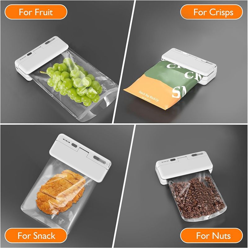 Food Storage Machine - เครื่องซีลถุงขนาดเล็ก DT39, เครื่องซีลความร้อนแบบพกพาชาร์จไฟได้สำหรับเก็บรักษาอาหาร, เครื่องซีลถุงขนมสำหรับครัวและการตั้งแคมป์