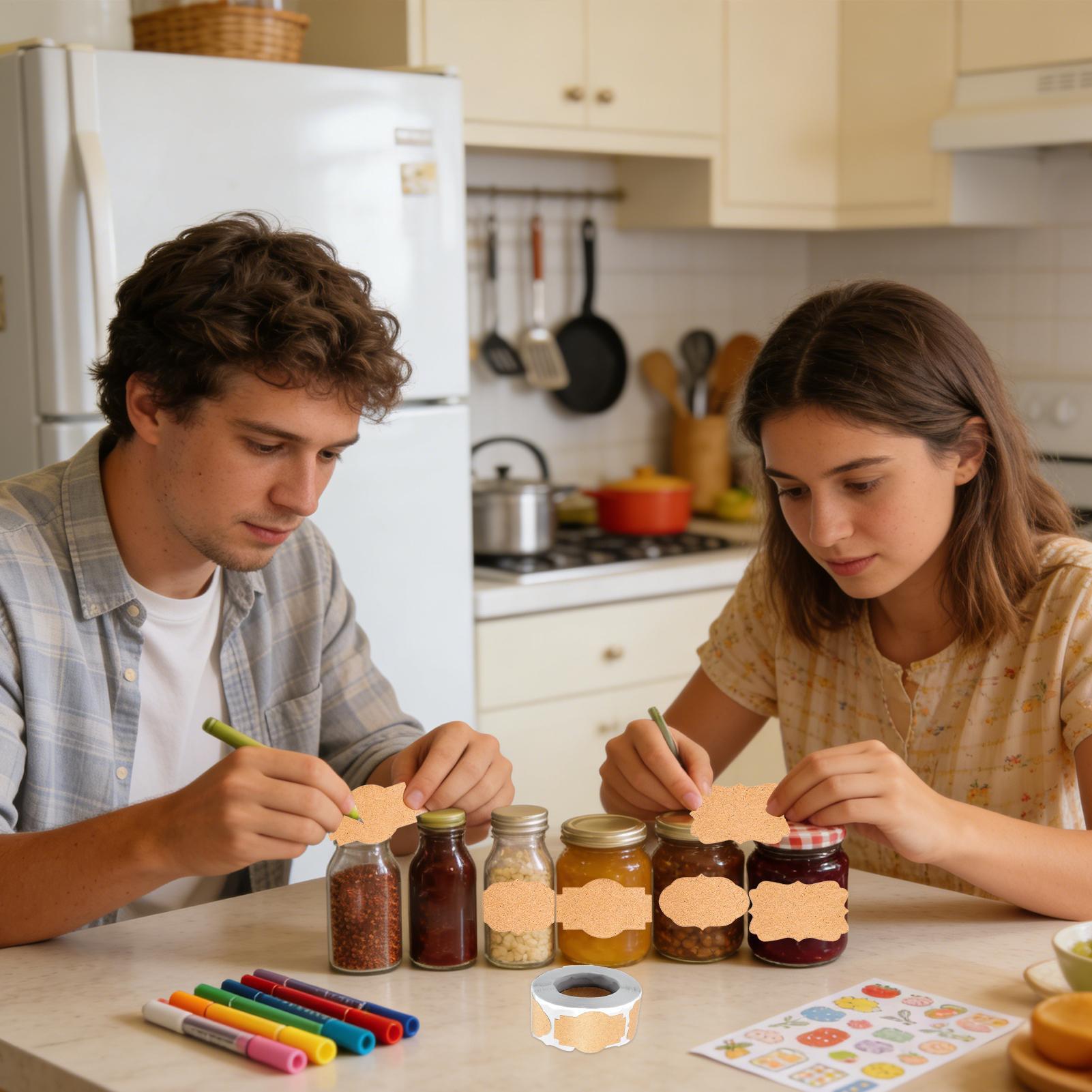 ป้ายชื่อเปล่าแบบเขียนได้ 300 ช - Food Storage Jar Labels บทวิจารณ์และราคา
