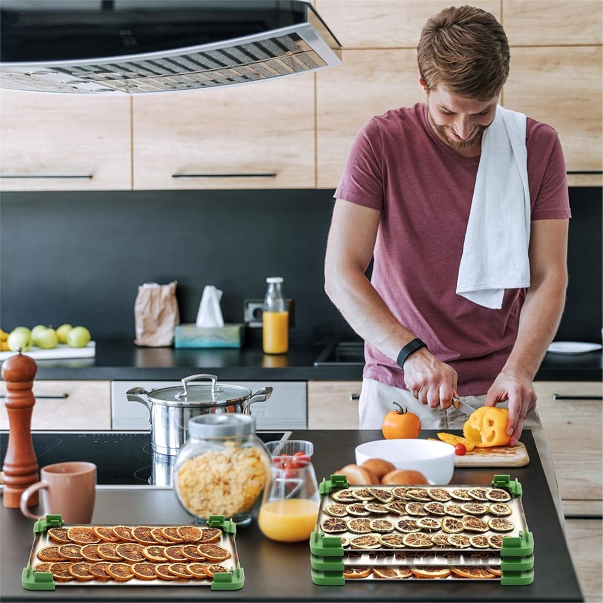 ชุดถาดวางซ้อน 16 ชิ้น ใหม่ สำห - Food Storage Freeze Dried บทวิจารณ์และราคา