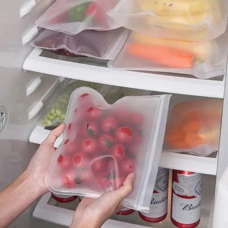 1/2/3/4 ชิ้น ภาชนะเก็บอาหารซิล - Food Storage Silicone Bags บทวิจารณ์และราคา