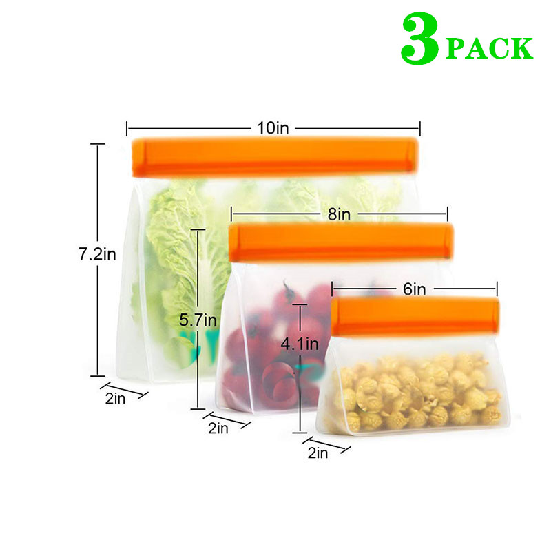 20 ชิ้น/ชุด ถุงซิลิโคนเก็บอาหา - Food Storage Silicone Bags บทวิจารณ์และราคา