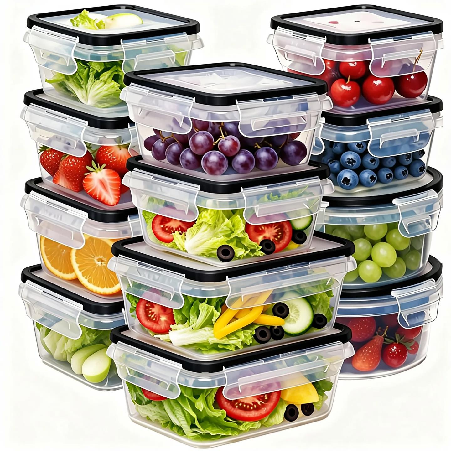 ชุดกล่องเก็บอาหารสุญญากาศ 40 ช - Stackable Pantry Bin บทวิจารณ์และราคา