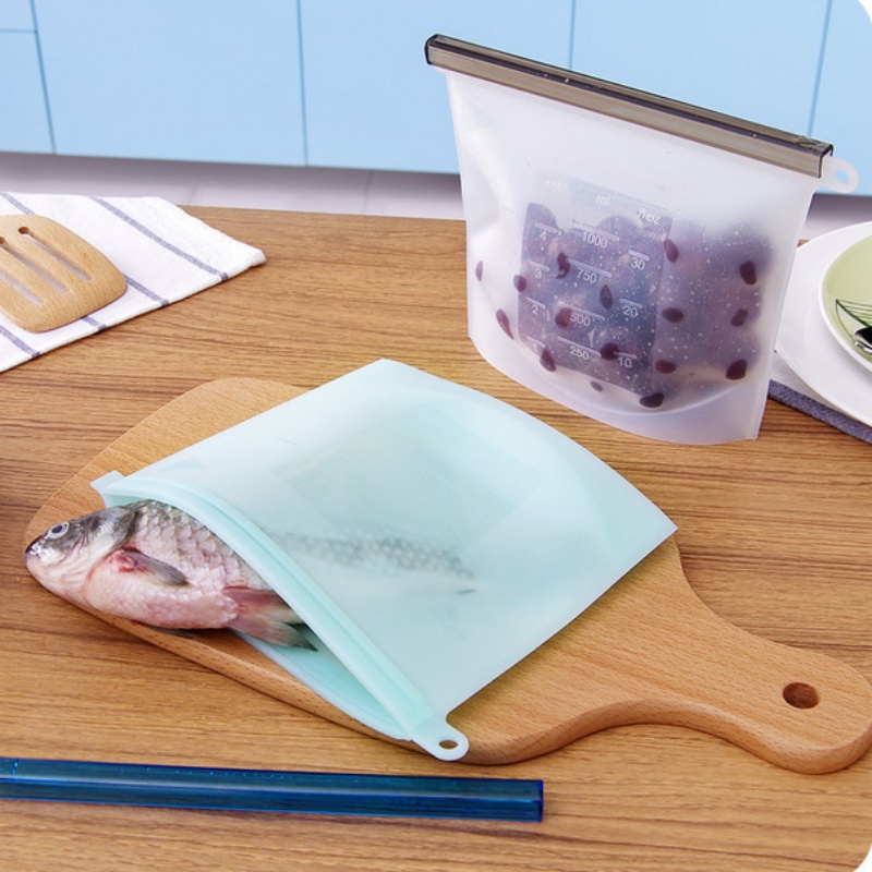 5 ชิ้นซิลิโคนภาชนะเก็บอาหารภาช - Food Storage Silicone Bags บทวิจารณ์และราคา