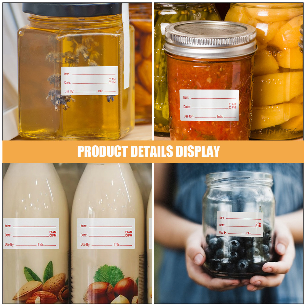 สติกเกอร์ติดวันที่สำหรับเก็บอา - Food Storage Jar Labels บทวิจารณ์และราคา
