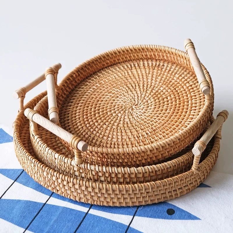 ถาดหวายสานมือและตะกร้าใส่อาหาร - Food Storage Of Plants บทวิจารณ์และราคา