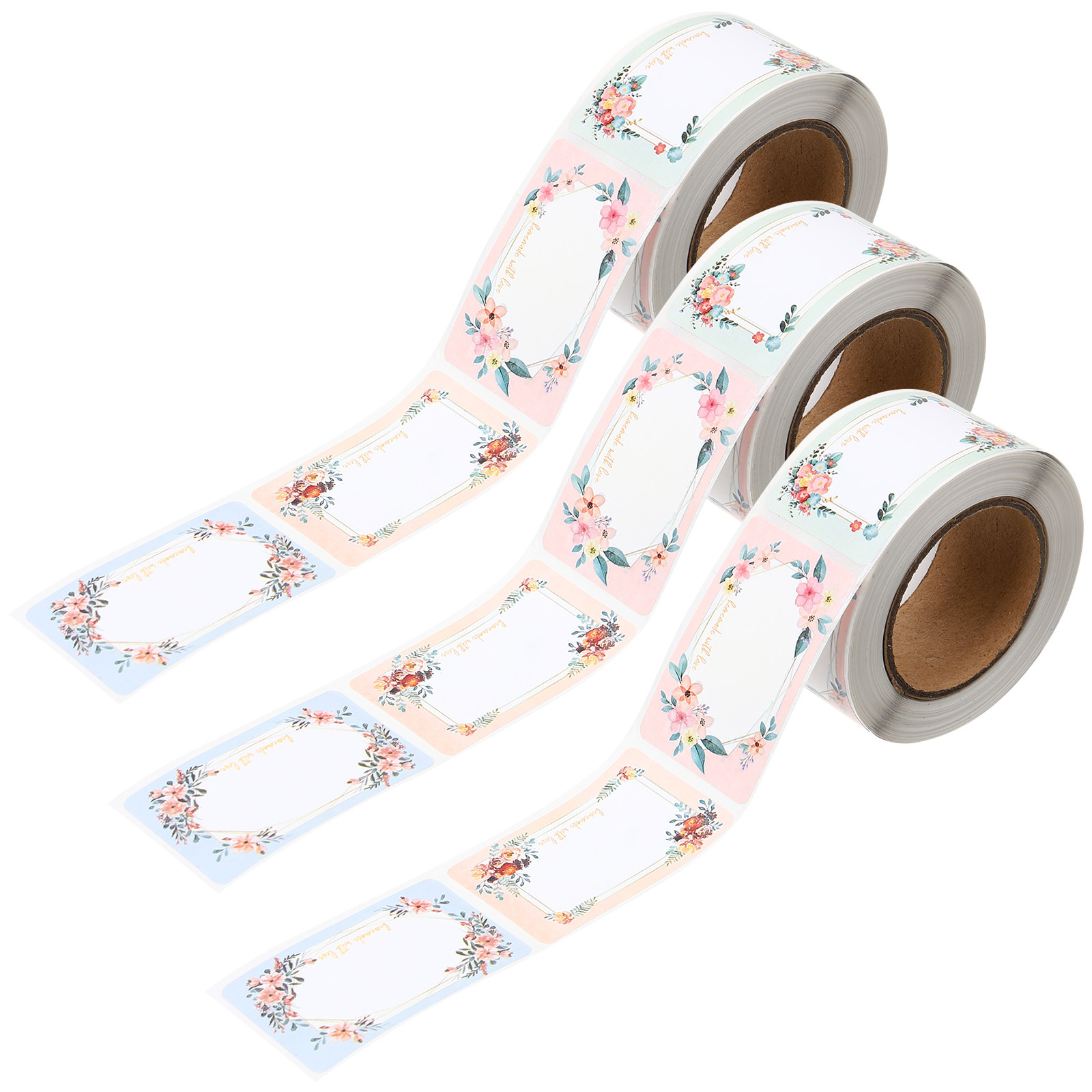 สติกเกอร์ฉลากชื่อเปล่าลายดอกไม - Food Storage Jar Labels บทวิจารณ์และราคา