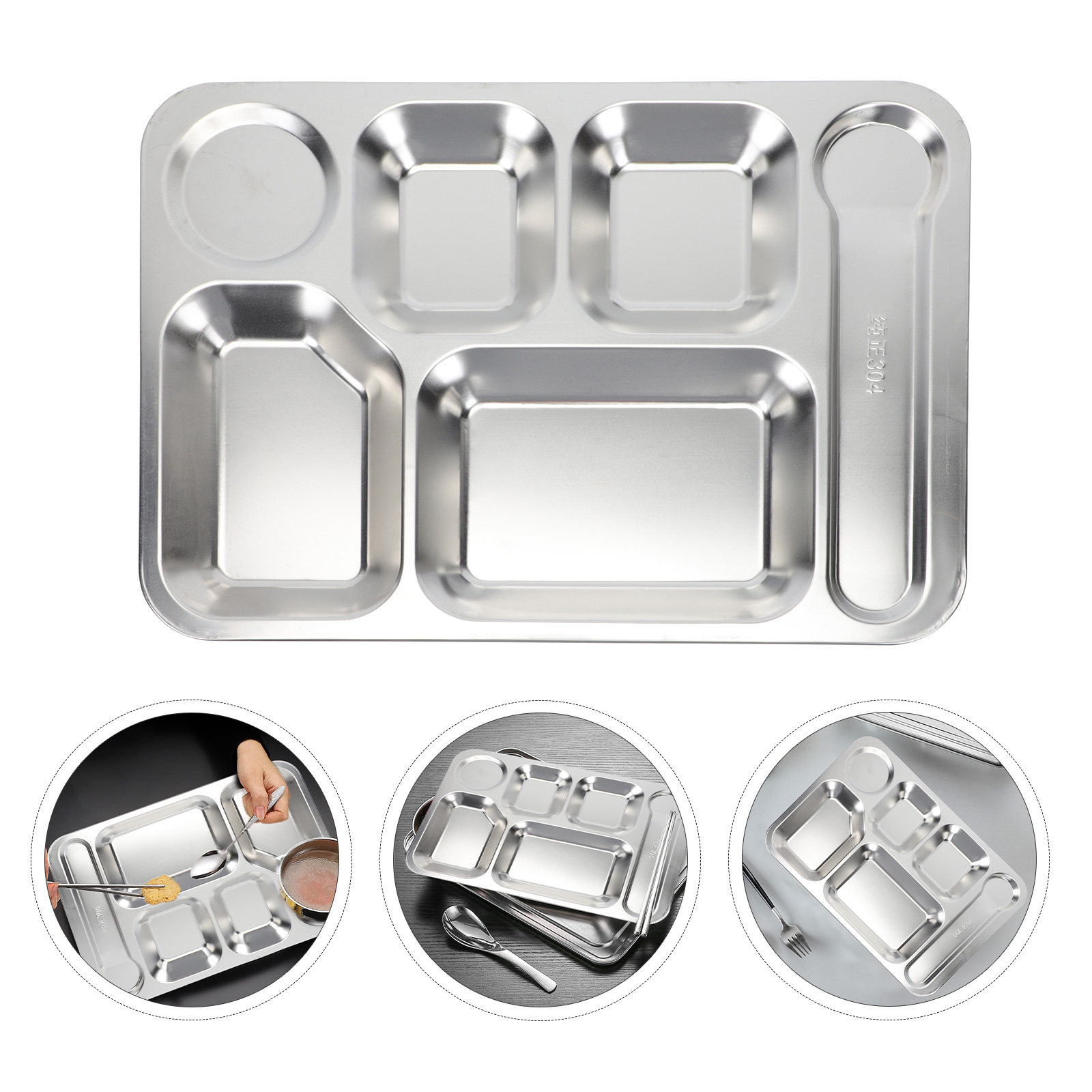 ถาดอาหารสแตนเลส 6 ช่อง 1 ชิ้น  - Food Storage In Stainless Steel บทวิจารณ์และราคา