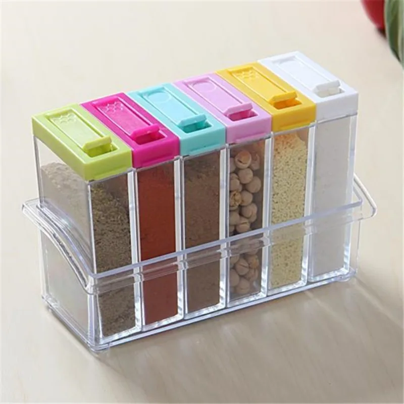 โปร่งใสเครื่องปรุงรสหกตารางกล่ - Food Storage For Room บทวิจารณ์และราคา
