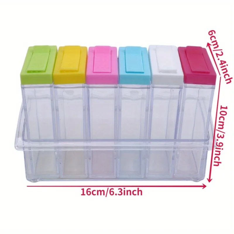 โปร่งใสเครื่องปรุงรสหกตารางกล่ - Food Storage For Room บทวิจารณ์และราคา
