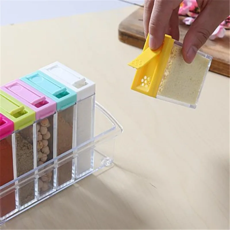 โปร่งใสเครื่องปรุงรสหกตารางกล่ - Food Storage For Room บทวิจารณ์และราคา