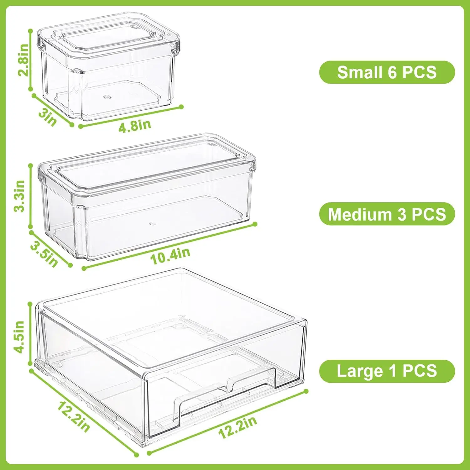 กล่องจัดระเบียบตู้เย็นแบบใส 10 - Food Storage Without Pantry บทวิจารณ์และราคา