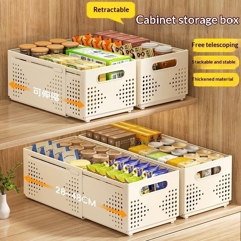 ● กล่องเก็บของพลาสติกแบบยืดหดไ - Stackable Pantry Bin บทวิจารณ์และราคา