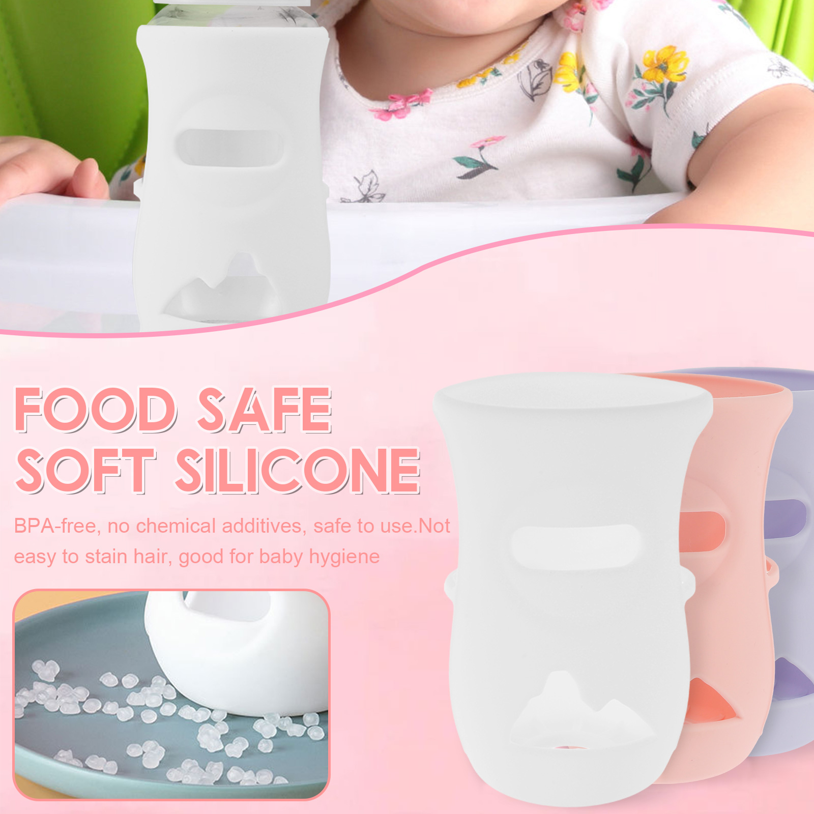 แขนซิลิโคนซิลิโคนเด็กขวดแก้วฉน - Food Storage Silicone Bags บทวิจารณ์และราคา