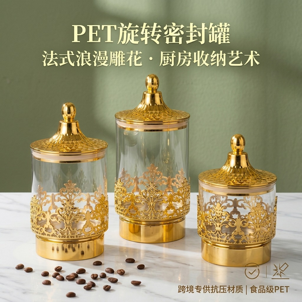 กระป๋องเก็บของแบบหมุนได้เคลือบ - Food Storage For Room บทวิจารณ์และราคา