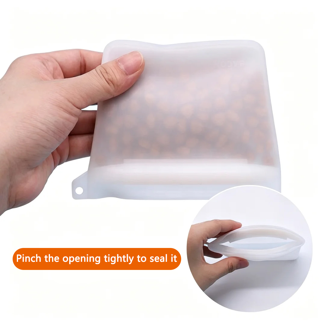 ถุงซิลิโคนสำหรับใส่ขนมสัตว์เลี - Food Storage Silicone Bags บทวิจารณ์และราคา