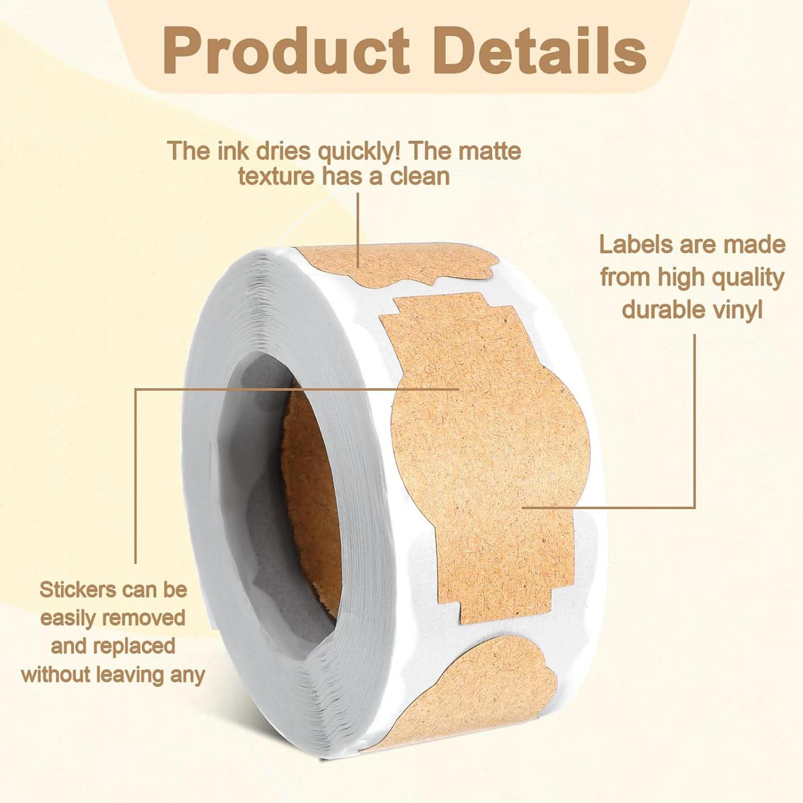 สติกเกอร์ติดขวดโหล 300 ชิ้น แบ - Food Storage Jar Labels บทวิจารณ์และราคา