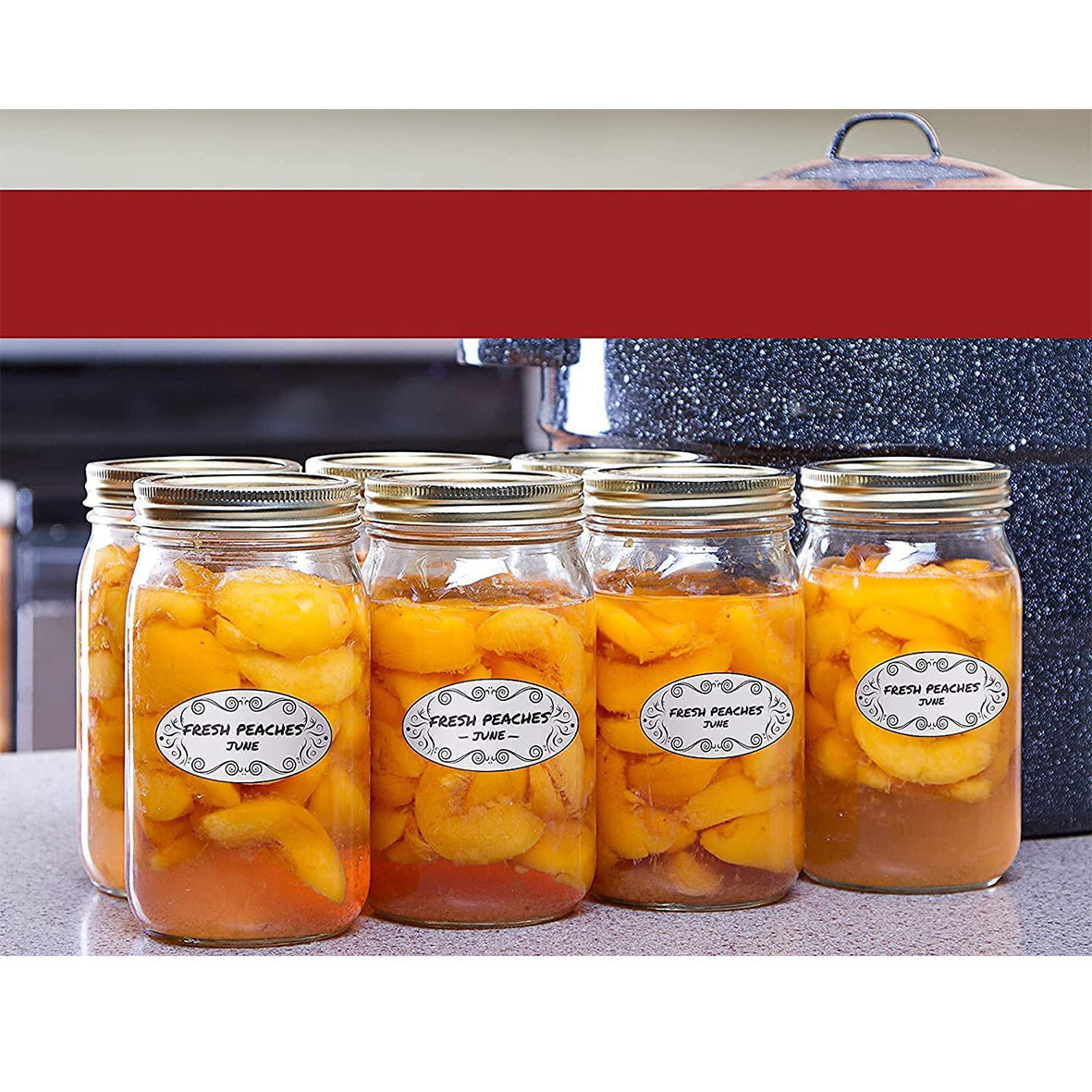 150ชิ้นป้ายบรรจุอาหารทรงวงรีสำ - Food Storage Jar Labels บทวิจารณ์และราคา