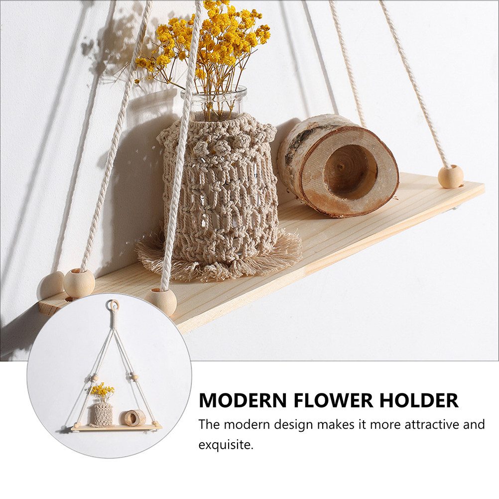 1 ชิ้น ชั้นวางดอกไม้แบบถักมือด - Food Storage Of Plants บทวิจารณ์และราคา