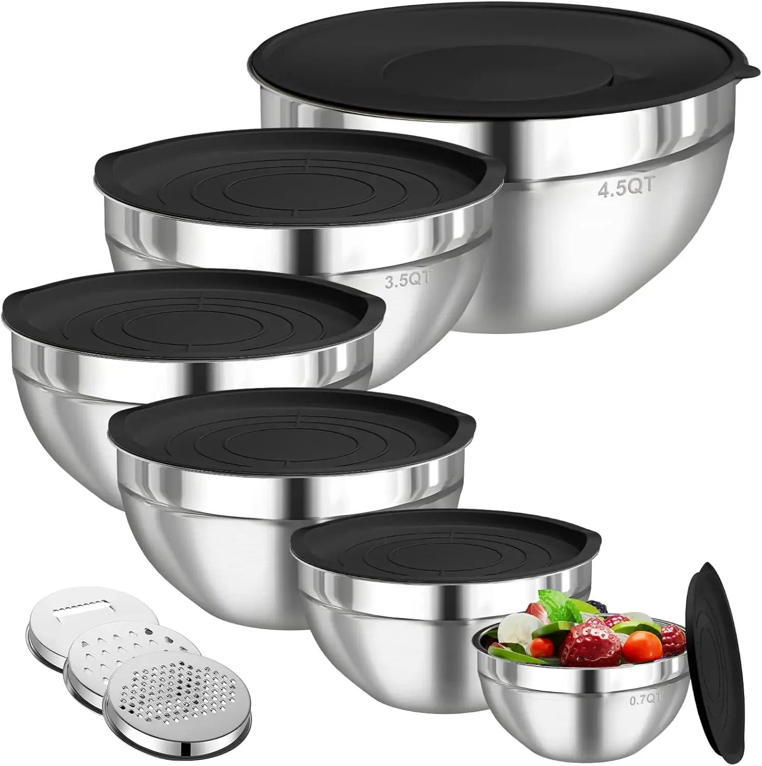 ชุดชามผสมสแตนเลส 6 ชิ้น พร้อมฝ - Food Storage In Stainless Steel บทวิจารณ์และราคา