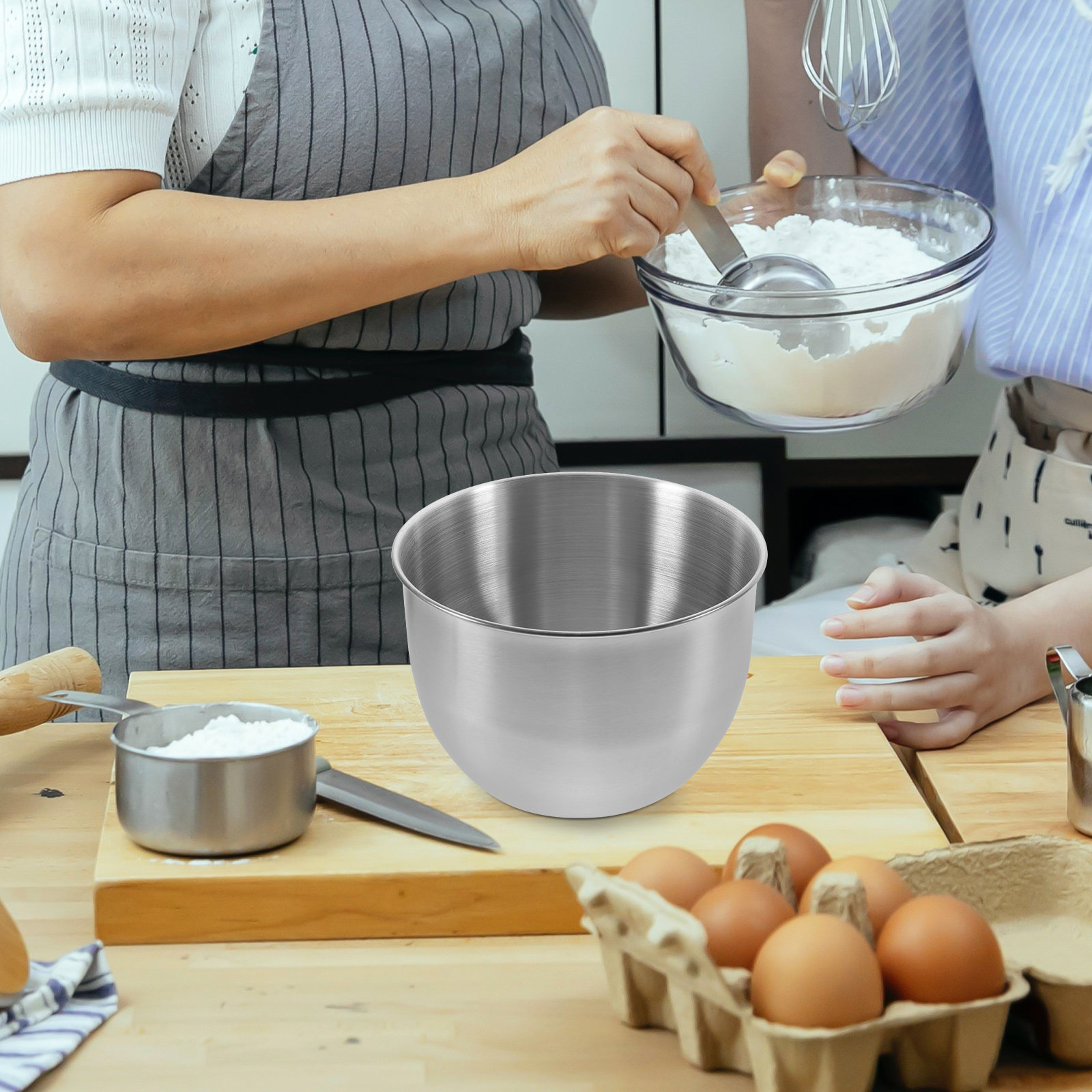 ชามผสมสแตนเลสหนา ชามโลหะหนาสำห - Food Storage In Stainless Steel บทวิจารณ์และราคา