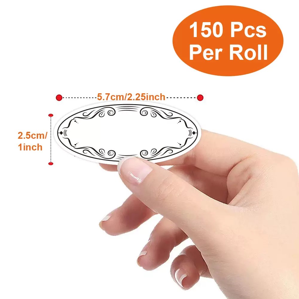 150 ชิ้น ป้ายสติกเกอร์รูปวงรีส - Food Storage Jar Labels บทวิจารณ์และราคา