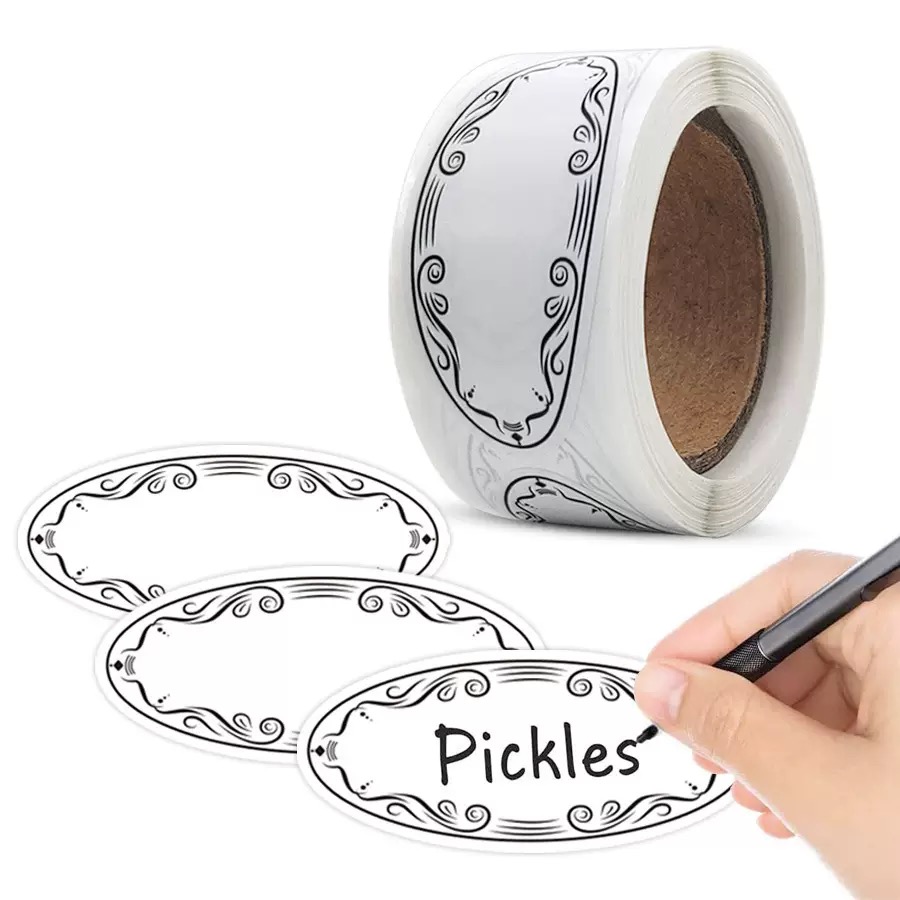 150 ชิ้น ป้ายสติกเกอร์รูปวงรีส - Food Storage Jar Labels บทวิจารณ์และราคา