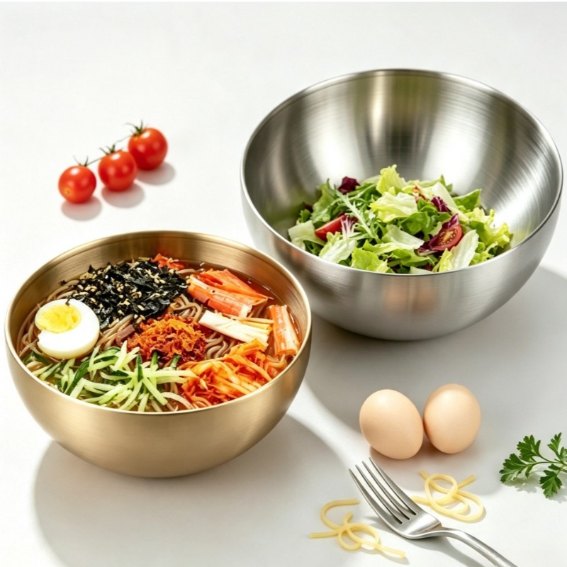 ชามผสมสแตนเลส ชามสลัดโลหะ ภาชน - Food Storage In Stainless Steel บทวิจารณ์และราคา